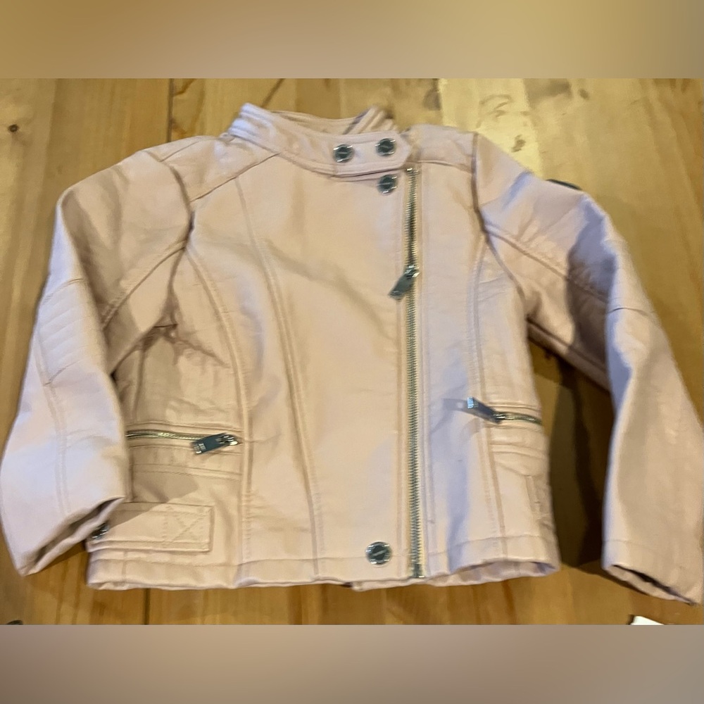 NWT Urban Republic Girls Collection Light Pink Kids Size 6x Faux Leather Jacket